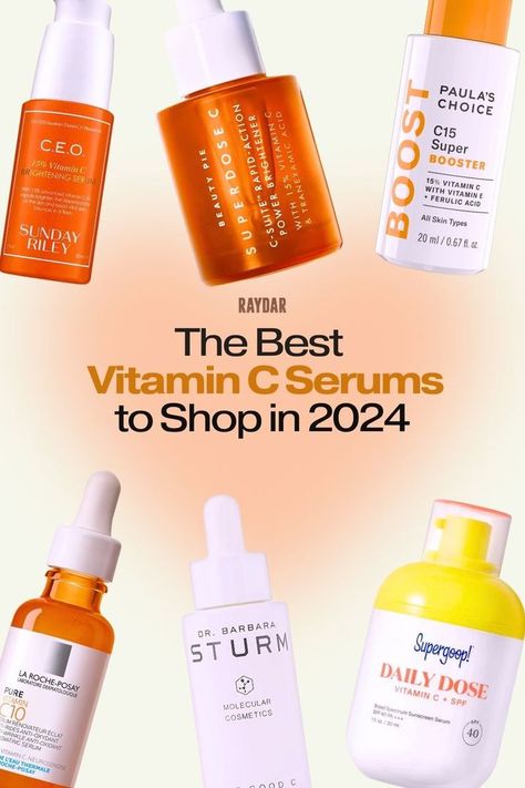 Want a brighter complexion? Check out our favorite vitamin C serums and shine on! Best Vitamin C Serum For Face, Vitamin C Serum Benefits, Best Vitamin C Serum, Beauty Pie, Best Vitamin C, Vitamin C Benefits, Vitamin F, Boost Collagen, Severe Acne