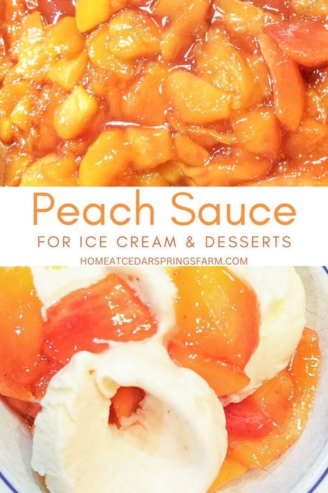 Peach Ice Cream Topping, Ice Cream Cheesecake, I Lost 100 Pounds, Homemade Peach Ice Cream, Peach Sauce, Ice Cream Sauce, Peach Cheesecake, Healthy Foods To Make, Compote Recipe