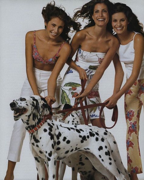 Fashion Catalogue’s Instagram post: ““Petal Pushers” featuring Lujan Fernandez, Elsa Benitez and Isabeli Fontana by Steven Meisel for Vogue US, May 1999 #petalpushers…” Elsa Benitez, Make Money Not Friends, Isabeli Fontana, Petal Pushers, Not Friends, Vogue Us, Steven Meisel, Dog Fashion, Fashion Catalogue