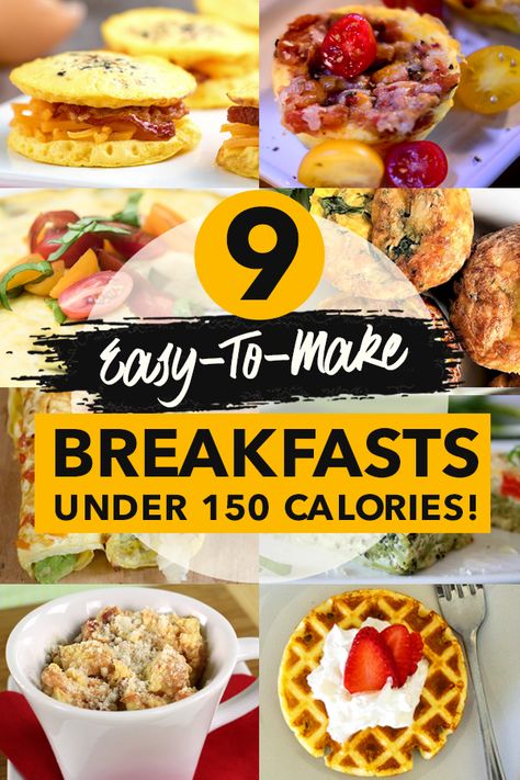 Healthy Low Calorie Breakfast, Low Cal Breakfast, 200 Calorie, 500 Calorie, Easy To Make Breakfast, Low Calorie Breakfast, 100 Calorie, Healthy Low Calorie Meals, Healthy Breakfast Ideas