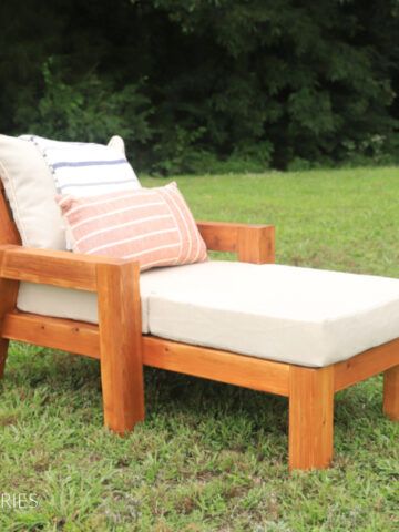 DIY Outdoor Chaise Lounge Chair Diy Dresser Plans, Woodshop Diaries, L Shaped Sectional Sofa, L Shaped Sectional, Diy Hammock, Outdoor Wood Furniture, Outdoor Chaise Lounge Chair, Outdoor Hammock, Wood Patio Furniture