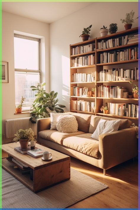 Couch Against Bookshelf, Living Room Built Ins Behind Couch, Book Shelf Behind Sofa, Books Over Couch, Bookshelf With Couch, Sofa With Bookshelf, Book Shelves Over Couch, Book Shelf Behind Couch, Behind Couch Bookshelf