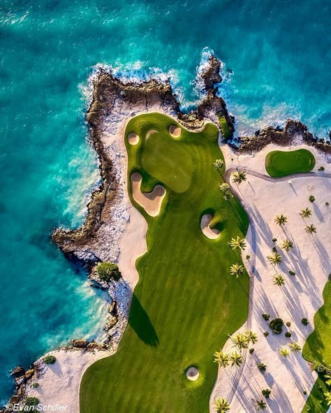 EVAN SCHILLER Golf Photography on Instagram: “Made the trip yesterday across the Dominican Republic from the north coast to east part of the island on time to catch the last rays of…” Golf Courses Photography, Golf Course Art, Golf Course Aesthetic, Golf Landscape, Golf Wallpaper, Beautiful Golf Courses, Birdseye View, Golf Aesthetic, Golf Course Photography