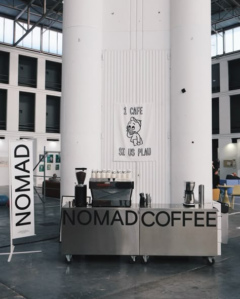 NOMAD® | Always by the side of art. From October 3rd to 6th, we’ll be serving specialty coffee at @swabartfair, independent art fair, experimental… | Instagram Airstream Coffee Shop, Coffee Stall Ideas, Coffee Booth Design, Creative Coffee Shop Design, Cafe Cart, Ideas For Coffee Shop, Coffee Cart Ideas, Coffee Booth, Creative Booths