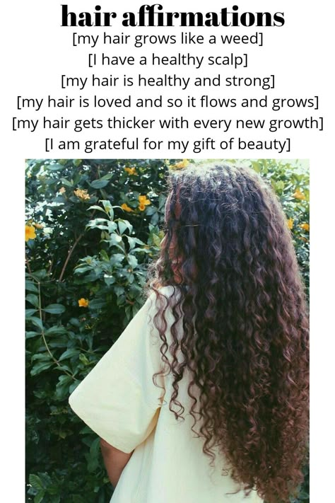 Hair Affirmations, Beauty Spells, Healthy Natural Hair Growth, Natural Hair Growth Tips, A Daily Routine, Healing Codes, Energy Healing Spirituality, Spiritual Manifestation, Hair Growth Tips