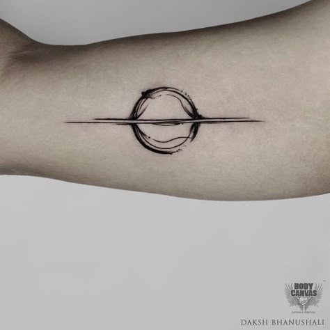 Hole Tattoo, Black Hole Tattoo, Cosmos Tattoo, Astronomy Tattoo, Circle Tattoo, Planet Tattoos, Movie Tattoos, Shape Tattoo, Muster Tattoos