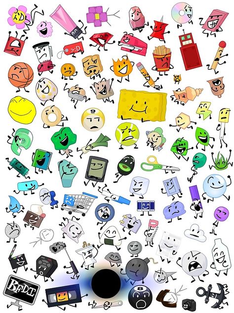 Battle For Dream Island Characters, Bfdi Stickers, Osc Wallpapers, Bfdi Wallpaper, Bfdi Icons, Bfdi Characters, Battle For Dream Island, Rainbow Order, Tree Stickers