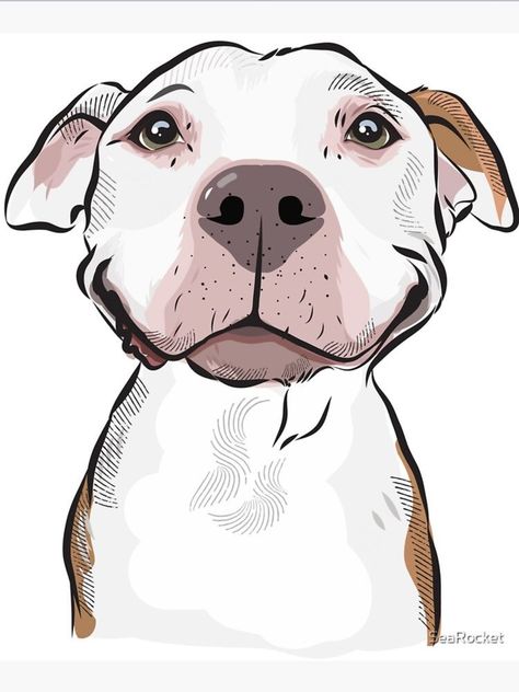 Pitbull Drawing, Tatoo Dog, Dog Design Art, Dog Portraits Art, Pitbull Art, 강아지 그림, Cartoon Drawing, Dog Illustration, Dog Drawing