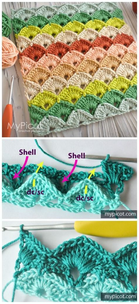 Box Stitch Crochet Free Pattern &Video - Trending #Stitch; Free #Crochet; Patterns Box Stitch Crochet, Triangle En Crochet, Motifs Afghans, Crochet Box Stitch, Box Crochet, Stitch Box, Box Stitch, Knitting Pin, Crochet Box