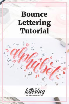 Bouncing Lettering Alphabet, Bouncy Calligraphy Alphabet Worksheet, Bounce Calligraphy Alphabet, How To Lettering Step By Step, Handlettering Tutorial Beginners, How To Do Fancy Lettering, Bounce Lettering Worksheet, Bouncy Lettering Alphabet, How To Write Calligraphy Step By Step