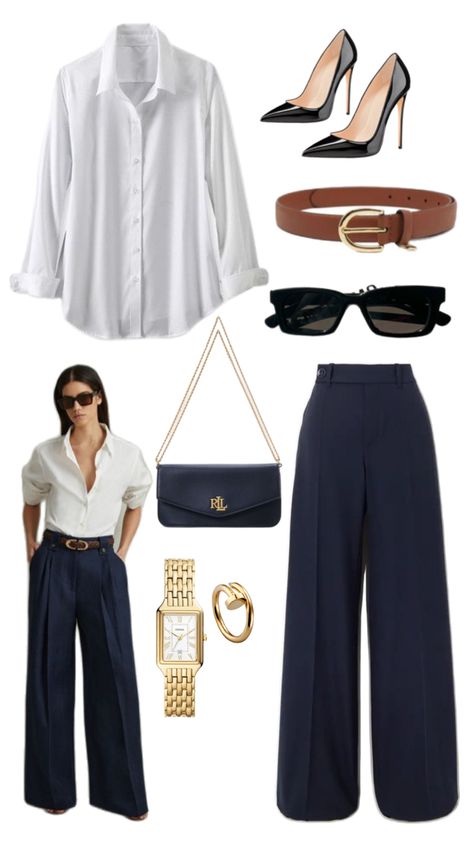 #businesswoman#outfit#business Businesswoman Outfit, Wide Leg Jeans Outfit, Classic Style Outfits, Style Outfits, Jean Outfits, Wide Leg Jeans, Business Women, Stylish Outfits, Classic Style