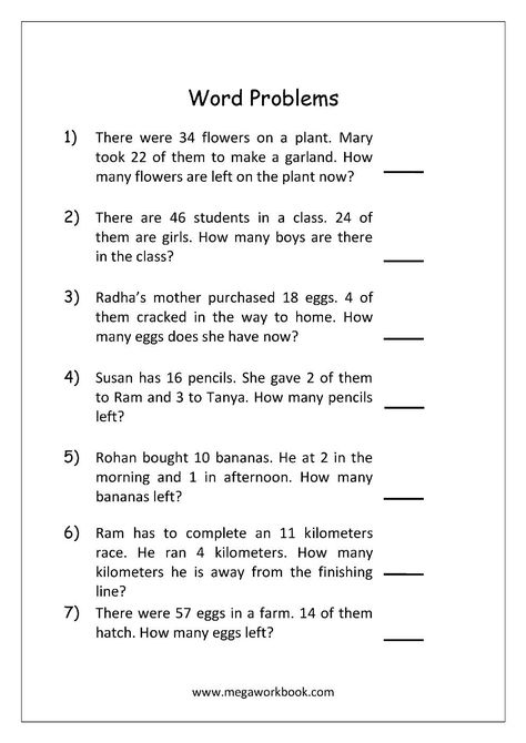 Math Story Problems, Addition And Subtraction Word Problems, Mental Maths Worksheets, Problem Solving Worksheet, Addition Words, Math Addition Worksheets, 4th Grade Math Worksheets, Math Subtraction, Addition Word Problems