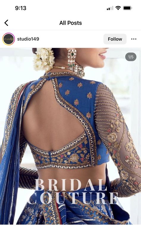 Backless Blouse Designs Saris, Studio 149, Choli Blouse Design, Blouse Designs Catalogue, Choli Blouse, Saree Blouse Neck Designs, Traditional Blouse Designs, New Saree Blouse Designs, Latest Model Blouse Designs