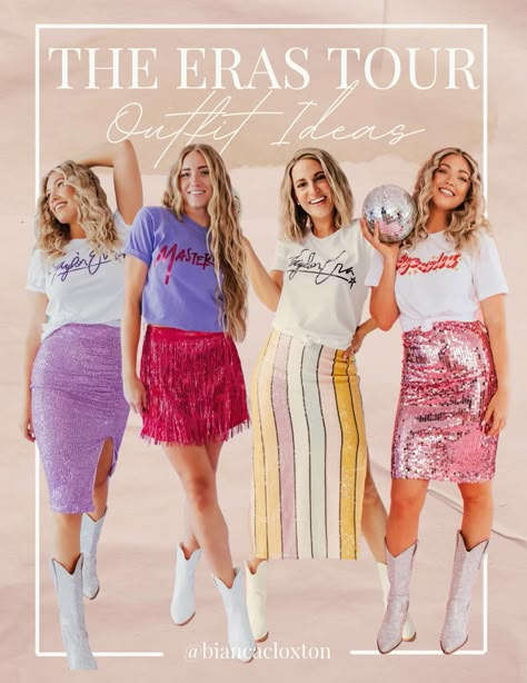 The eras tour, Taylor swift, concert outfit, outfit idea, swiftie, sequin skirt, tee, pastel, lavender haze, mastermind Taylor Swift Eras Tour T Shirt Ideas, Lavender Eras Tour Outfit, Taylor Swift Brunch Outfit, Sequin Taylor Swift Outfit, Taylor Swift Eras Movie Outfit Ideas, T Swift Outfit Ideas, Lover Concert Outfit Ideas, What To Wear To Taylor Swift Concert Eras Tour, Outfits For Taylor Swift Movie