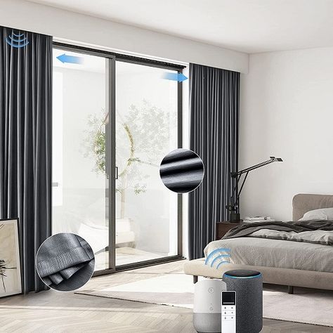 Automatic Curtains, Motorized Curtains, Smart Curtains, Grey Blackout Curtains, Best Blinds, Best Smart Home, Layered Curtains, Small Loft, Country Curtains