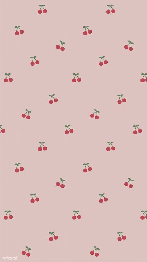 Red hand drawn cherry pattern on pink mobile phone wallpaper illustration | premium image by rawpixel.com / marinemynt Wallpaper Cantik Iphone, Pink Mobile, Wallpaper Estetika, Wallpaper Retro, Iphone Wallpaper Pattern, Wallpaper Pastel, Cute Pastel Wallpaper, Soft Wallpaper, Wallpaper Vintage