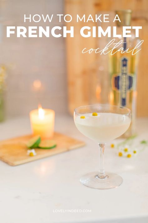 One simple addition elevates a standard Gimlet in this absolutely delightful French Gimlet cocktail recipe. Gin Gimlets are a refreshing cocktail to try, and with the addition of St. Germain the result is a sophisticated and chic twist on the classic. French Gimlet, Gin Gimlet, Gimlet Cocktail, Easy Cocktail Recipes, Cocktails To Try, Gimlet, Easy Cocktail, Refreshing Cocktail, Cocktail Recipes Easy