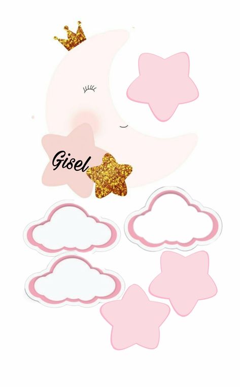 Angel Theme, How To Make Cake, Cake Topper, Cake Toppers, Moon, My Saves, Cake, Quick Saves