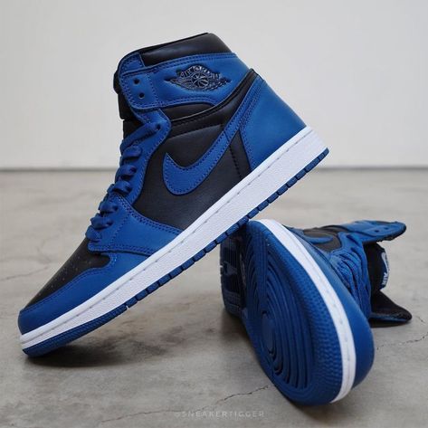 Air Jordan 1 Dark Marina Blue 555088-404 Release Date - SBD Marina Blue Jordan 1 Outfit, Jordan Bleu, Dark Blue Nike Shoes, Blue Nikes, Jordan Blue, Dark Blue Jordans, Marina Blue Jordan 1, Jordan 1 Marina Blue, Dark Blue Shoes