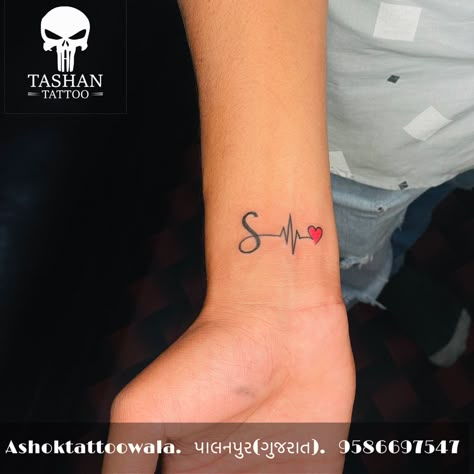 TashanTattoo
AshokTattooWala
S.20. Tirupati plaza
Opp. New bus stand
Near gd modi collage
Palanpur (gujrat)
9586697547
9687533310 Sayali Name Tattoo, S Name Tattoo For Women, Name Tattoos For Men Wrist, Tattoo Designs Heartbeat, S Letter Tattoos For Women, S Tattoo Letter Design On Hand, Heartbeat Name Tattoo Ideas, S Tattoo Designs Letter, S Letter Tattoo Design For Men