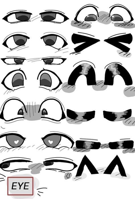 Cute Eye Reference, Different Style Eyes Drawing, Unknown Spy Body Base, Cute Ways To Draw Eyes, Box Head Character Design, Dizzy Eyes Drawing, Free Character Base, Cute Character Base, Cute Chibi Reference