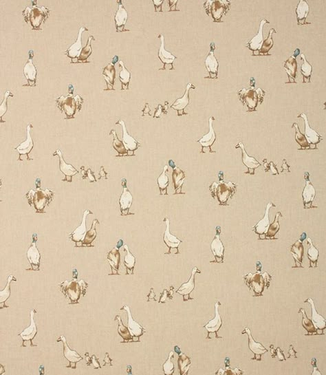 Vintage Duck Wallpaper, Farm Ducks, Duck Wallpaper, Lucky Duck, Rustic Country Home, Baby Fabric, Baby Room Design, Contemporary Fabric, Vintage Nursery