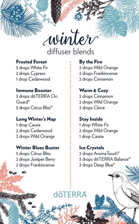 doTERRA Winter diffuser blends #christmas #essentialoils #diffuserblends #doterra Doterra Diffuser Blends, Soya Mumu, Doterra Essential Oils Recipes, Essential Oil Diffuser Blends Recipes, Diy Kosmetik, Essential Oil Diffuser Recipes, Oil Diffuser Recipes, Essential Oil Blends Recipes, Essential Oil Mixes