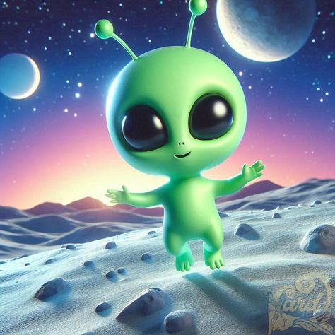 https://card9.com/ai/cute-green-alien Pictures Of Aliens, Cute Aliens, Green Alien, Alien Pictures, Alien Aesthetic, Cute Alien, Voodoo Dolls, Alien Art, Outer Space