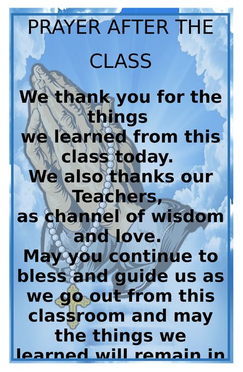 Prayer before and after class - PRAYER AFTER THE CLASS We thank you for the things we learned from - Studocu Prayers For High School Students, English Prayer For School, Prayer For School Student Classroom, Opening Prayer For School, Closing Prayer For School, Prayer Before Class Starts, Prayer For School Assembly, Prayer For Classroom, Short Opening Prayer For School