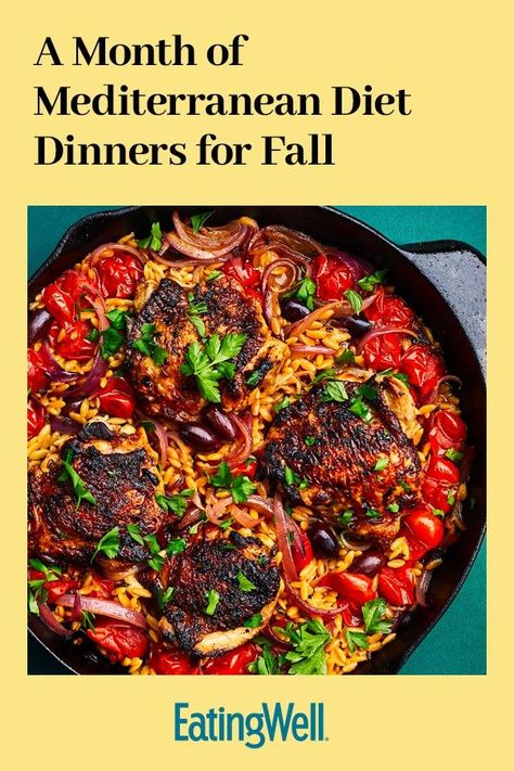 Califlower Recipes Mediterranean, Fall Fish Recipes Healthy, Healthy Fall Meals Clean Eating, Fall Mediterranean Diet Recipes, Mediterranean Diet Recipes For Fall, Mediterranean Diet Chili Recipe, Healthy Bean Recipes Clean Eating, Mediterranean Enchiladas, Clean Mediterranean Recipes