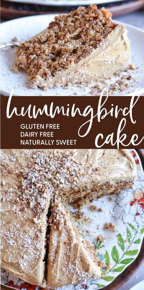 Paleo Hummingbird Cake, Dairyfree Dessert Recipes, Hashimotos Dessert Recipes, Whole Food Cake Recipes, Gf Dump Cake Recipes, Healthy Hummingbird Cake, Keto Hummingbird Cake, Whole 30 Cake, Aip Birthday Cake Recipes