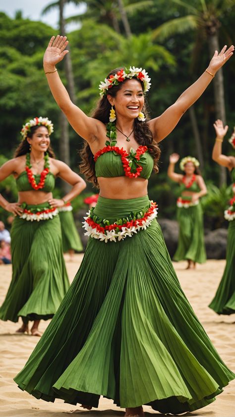 Hula Dancing Hawaii: An Authentic Cultural Guide Hawaii Hula Outfit, Hawaiian Culture Outfit, Hawaiian Clothing Traditional, Hawaii Dance Hula, Hawaii Traditional Outfits, Hawaii Style Outfit, Hawaii Costume Ideas, Polynesian Wedding Dress, Around The World Costume Ideas