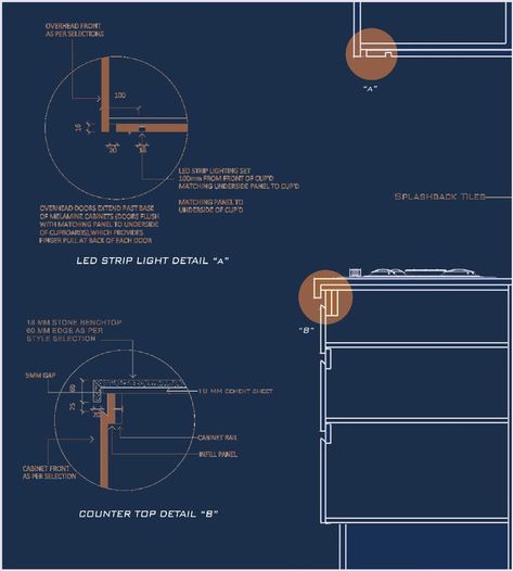 Splashback,Overhead Cabinet and Countertop Drawer Details Countertop Drawers, Architect Plan, Furniture Details Drawing, Overhead Cabinet, Details Drawing, Drawing Details, Office Table Design, Architecture Drawing Plan, Cabinet Detailing