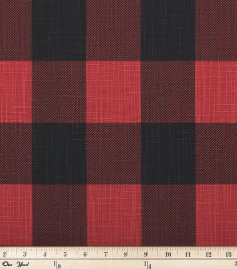 Premier Prints Upholstery Fabric Buffalo Check Red Black Slub Canvas | JOANN Buffalo Check Tablecloth, Festive Table Setting, Timberland Style, Premier Prints, Holiday Feast, Cabin Ideas, Tableware Collection, Buffalo Check, Shabby Chic Decor