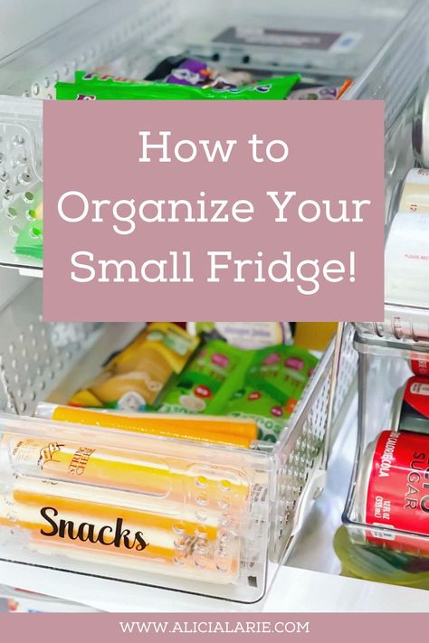 Organized Refrigerator, Fridge Organization Ideas, Small Fridge, Kitchen Organization Tips, Organizational Hacks, Diy Kitchens, Diy Organizer, Small Fridges, Refrigerator Organization