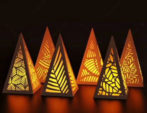 Laser Cut Christmas Ideas Modele Impression 3d, Laser Cut Lamp, Tea Lights Christmas, Laser Cut Lamps, Paper Lamps, Diy Laser Cut, Laser Cut Decor, Tea Light Lanterns, Laser Cut Paper