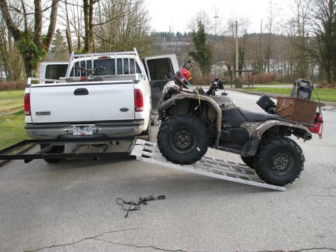 trailer hitch atv carry rack Atv Plow Ideas, Atv Trailer Ideas, Atv Snow Plow, Atv Racks, Hunting Hacks, Quad Trailer, Atv Dump Trailer, Atv Storage, Atv Plow