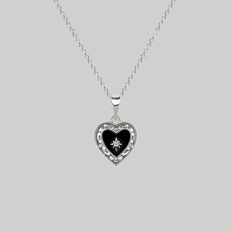 NECKLACES – tagged "Sterling Silver" – Page 2 – REGALROSE Regal Rose, Ideas Regalo, Henry Danger, Marvel Dr, Pierced Jewelry, Silver Heart Necklace, Black Jewelry, Black Necklace, Pretty Jewelry