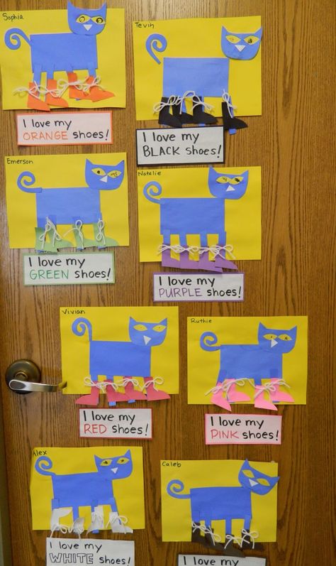 Books Theme Preschool, Eric Litwin Preschool Activities, Preschool Pete The Cat, Pete The Cat Art, Pete The Cat Classroom, Pete The Cat Activities, Cat Activities, Pete The Cats, Cat Story