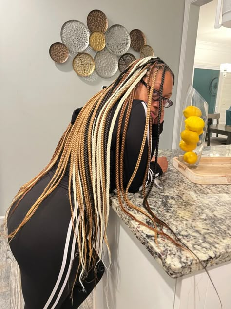 Brown Box Braids, Fall Braids, Braids Knotless, Blonde Box Braids, Braided Hairstyles For Black Women Cornrows, Big Box Braids, Cute Box Braids, Big Box Braids Hairstyles, Colored Braids