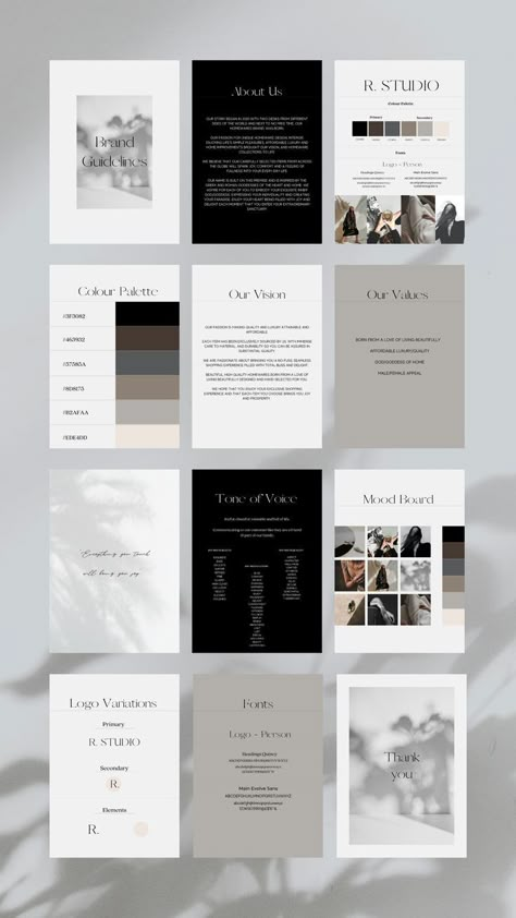 Beige and Black Editable Brand Guidelines Canva Template Visual Style Guide, Brand Standards Guide, Visual Identity Guidelines, One Page Brand Guidelines, Branding Template Layout, Brand Guidelines Design Style Guides, Branding Guidelines Design, Branding Kit Templates Free, Brand Guide Design