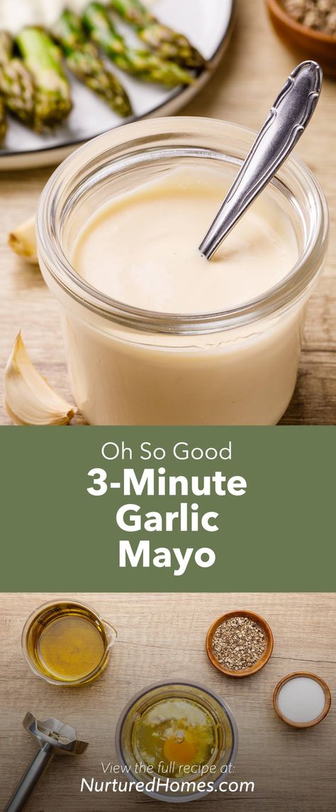 How To Make Garlic Mayo, Garlic Mayonnaise Recipe, Garlic Mayo Recipe, Garlic Mayo Sauce, Freezing Produce, Lebanese Garlic Sauce, Diy Condiments, Homemade Mayonnaise Recipe, Best Salad Dressing