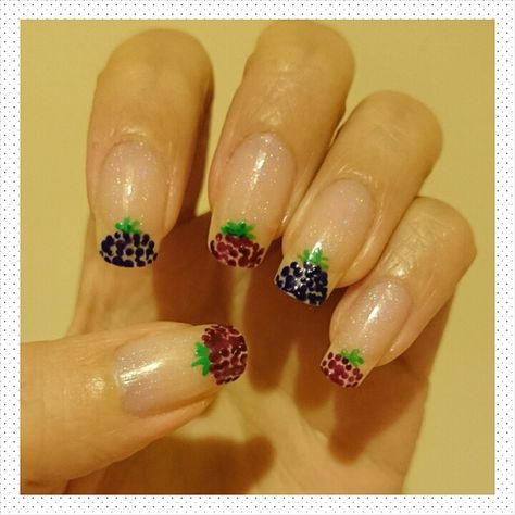 Raspberries or blackberries ? #Nailart ..hehe Blackberry Nails Design, Blackberry Nail Art, Raspberry Nail Art, Raspberry Nails Design, Blackberry Nails, Raspberry Nails, Berry Nails, Painting My Nails, Manicure Inspiration