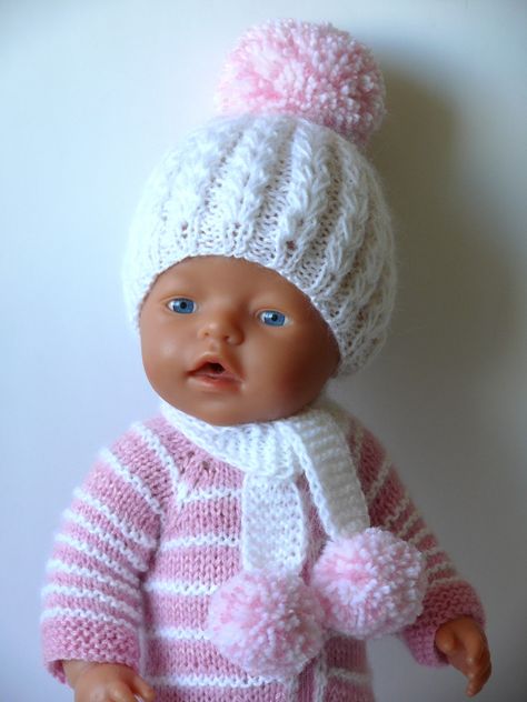 Baby Born | por talem21 Knit Baby Doll, Baby Born Kleidung, Baby Born Clothes, Knit Baby Blanket Pattern Free, Куклы American Girl, Baby Doll Clothes Patterns, Knitting Dolls Clothes, Doll Clothes Patterns Free, Baby Doll Pattern