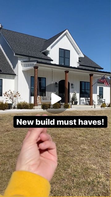 Andrea on Instagram: "New build must haves! Ok, maybe not “must haves”, but some things you may want to do that you haven’t thought of. Check with your local codes on where outlets can go. 😉#newbuild #newconstruction #newbuildjourney #newbuildhouse #newbuildmusthaves #modernfarmhouse #newconstructionhomes" Home Interior Must Haves, Cool Things To Build In Your House, Farmhouse Must Haves When Building, Den House Ideas, Custom Home Must Haves Kitchen, New Build Plans, Plumbing Ideas For New House, New Build Ideas House, New Build Electrical Must Haves