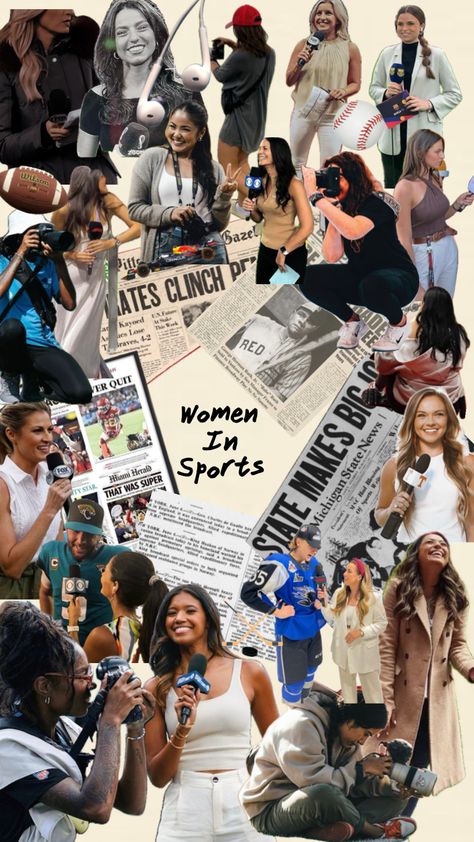 #womeninsports #women #sports #hockey #football #baseball #F1 #dreamjob Sport Journalist, Sport Management Career, Journalism Aesthetic, Football Marketing, Type B Personality, Sports Broadcasting, Sports Journalism, Journalism Major, Female News Anchors