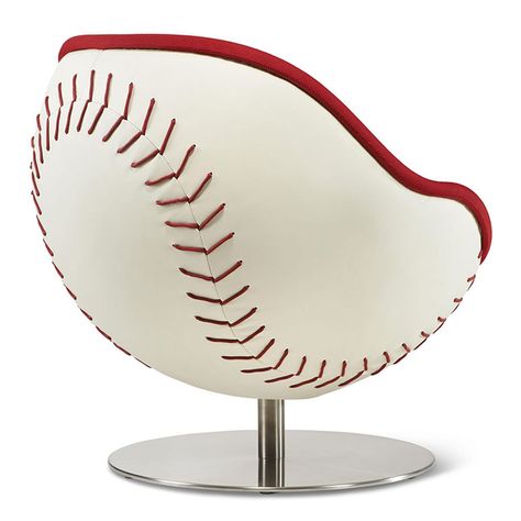 Giant Baseball Chair Baseball Chairs Furniture, Baseball Bed For Boys, Baseball Chair, Baseball Dugout Bed, Baseball Furniture, Baseball Bed, Twin Room, Jellyfish Light, Sport Chair