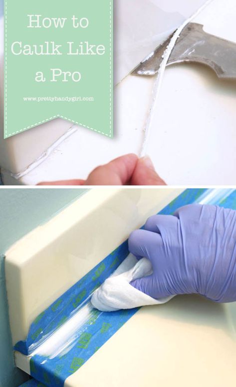 Knowing how to caulk is a valuable DIY skill - a good looking caulk bead can turn a mediocre trim job into one that looks like a professional installed it! | How to Caulk Like a Pro | Pretty Handy Girl #prettyhandygirl #DIY #homerenovationtips Calking Tips, Caulking Tips, Silicone Caulk, House Repair, Room Vibes, Home Fix, Cool Woodworking Projects, Diy And Home Improvement, Diy Home Repair