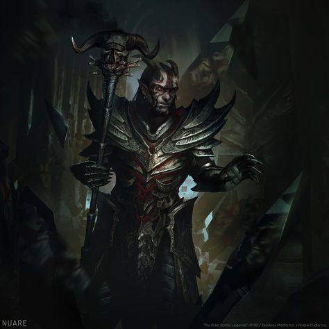 ArtStation - Bringer of Nightmares, Tatiana Vetrova Black Tiefling, Elder Scrolls Legends, Elder Scrolls Lore, Black Gate, Skyrim Elder Scrolls, Skyrim Art, Elder Scrolls Art, Elder Scrolls Skyrim, The Legend Of Heroes