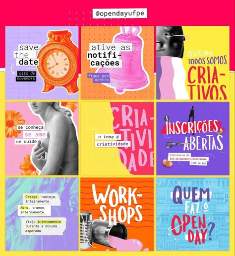 Social Design Graphics, Social Media Collage Design, Social Media Design Illustration, Social Media Collage Art, Ideas For Graphic Design Projects, Cool Instagram Posts Ideas, Collage Branding Design, Insta Post Design Ideas, Instagram Feeds Design Ideas